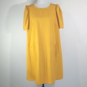 Emery Rose Marigold Yellow Shift Dress w/ Pockets Size 0XL NWT